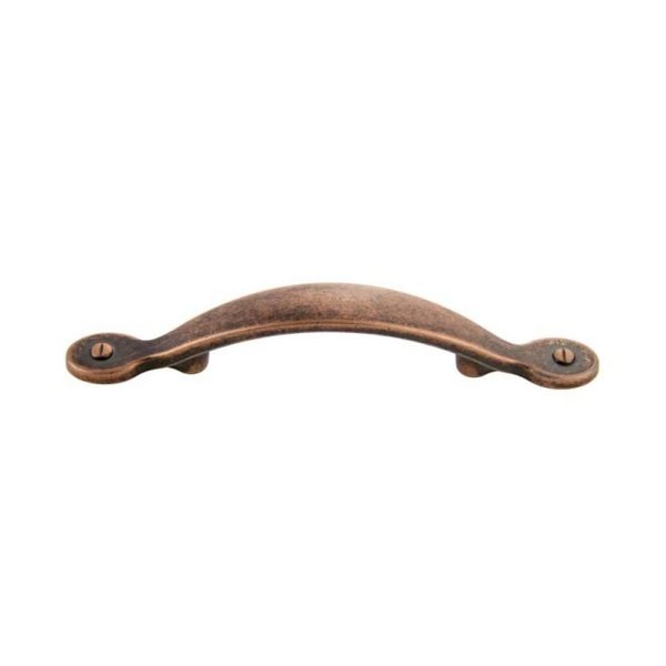 Crown 5-5/8" Cabinet Pull with 3" Center to Center Antique Copper Machined Finish CHP954ACM